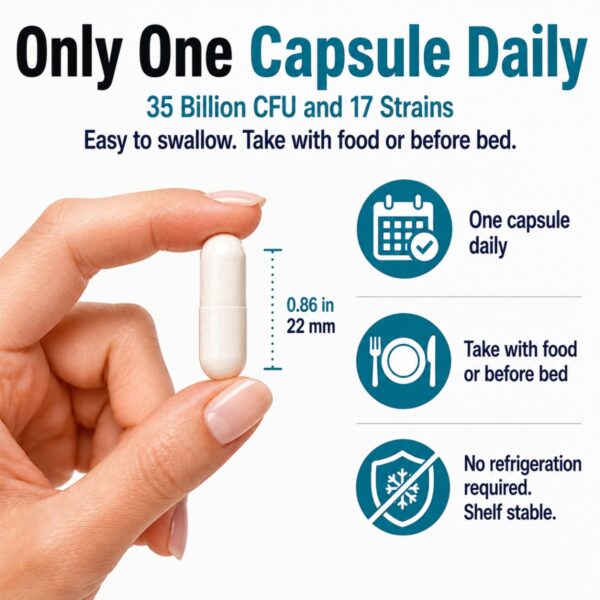 Daily Probiotic Only One Capsule Daily (1200 x 1200 px) Daily Probiotic Only One Capsule Daily (1200 x 1200 px)