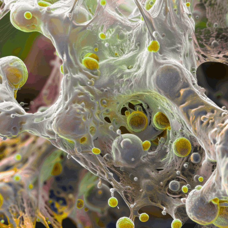 view of biofilm magnified