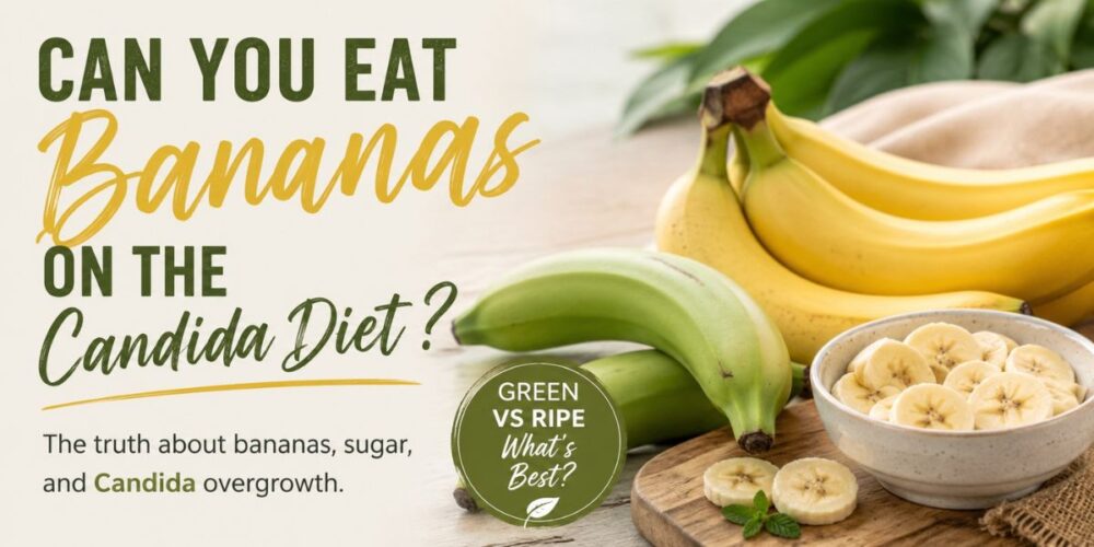 Can you eat bananas on the Candida diet? Green and ripe bananas compared.